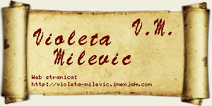 Violeta Milević vizit kartica